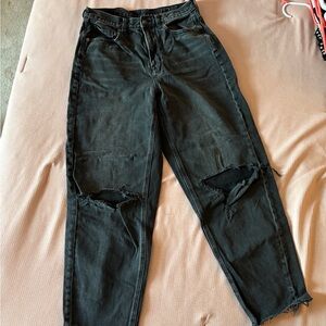 Women's Black Distressed Jeans